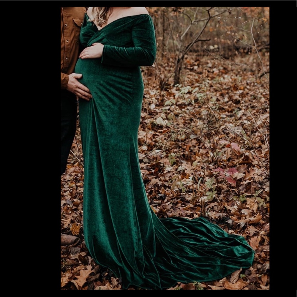 Velvet Maternity Dress
